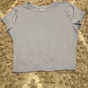 Hollister Women's Soft Blue Short Sleeve Tee